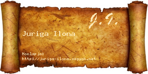 Juriga Ilona névjegykártya